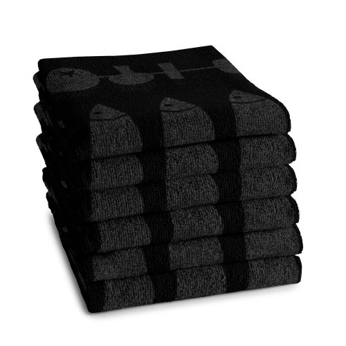 DDDDD Keukendoek Foodbar Black (voordeelset: 6 stuks)