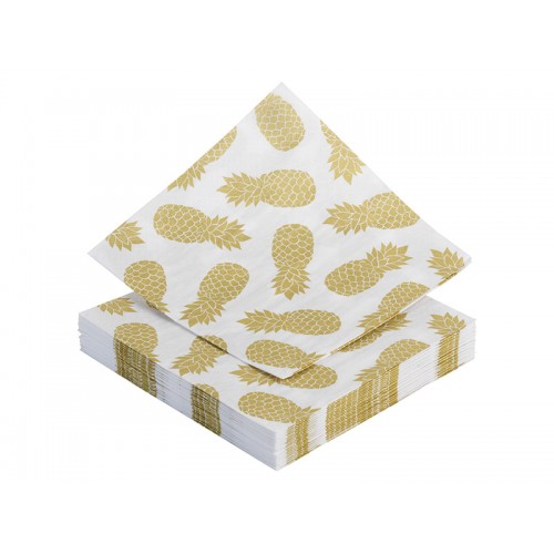 Mijn Stijl Servetten papier (set a 20 stuks) Ananas goud