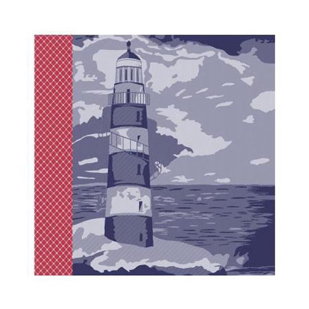 Theedoek Lighthouse Blue ⋆ de Loods