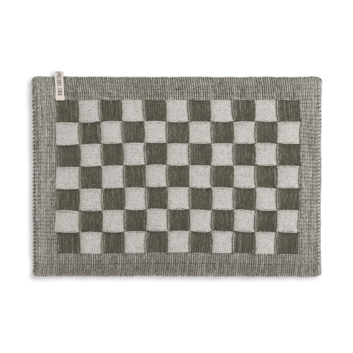 Knit Factory Placemat Block Ecru / Khaki