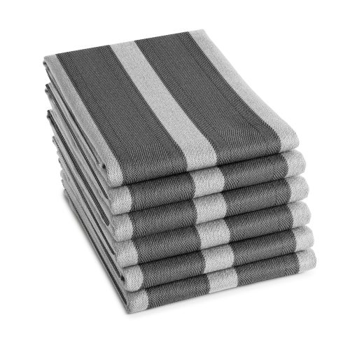 DDDDD Theedoek Baxter Grey (voordeelset: 6 stuks)