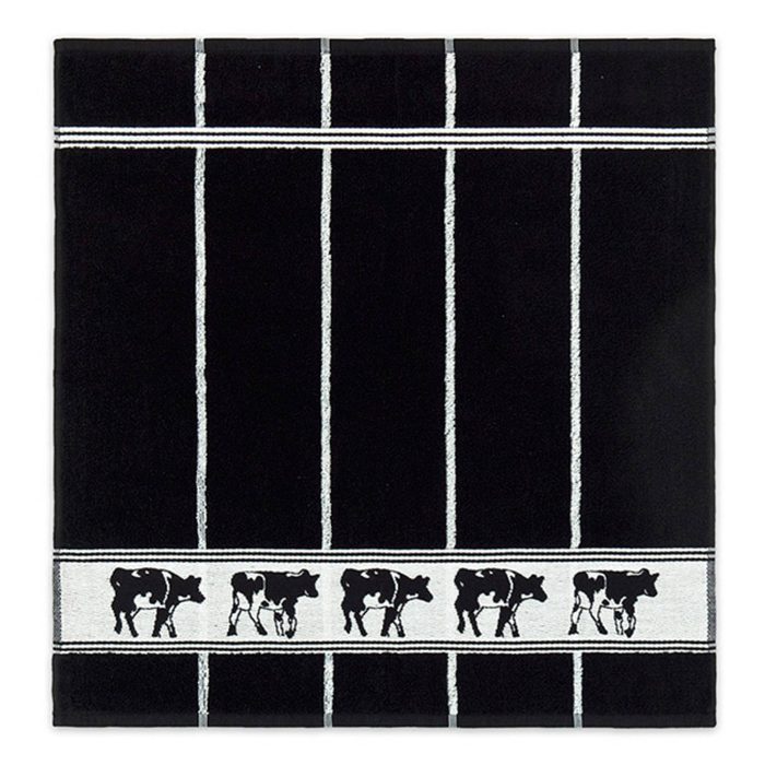 DDDDD Keukendoek Cow Black / White