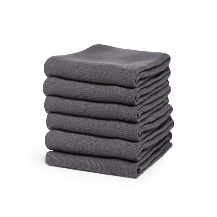 Cinderella Theedoek Checkmaid Anthracite (voordeelset: 6 stuks)