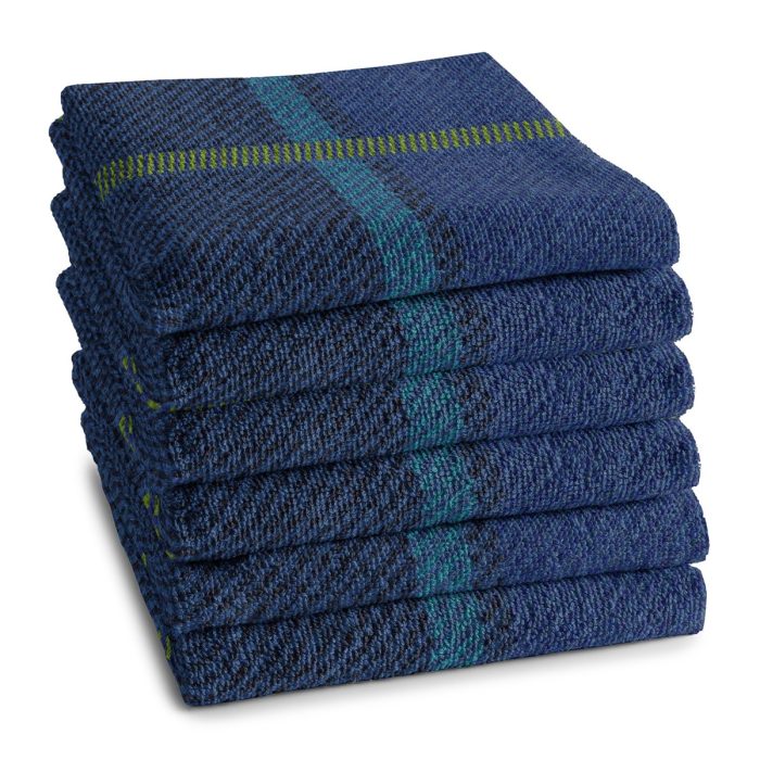 DDDDD Keukendoek Madras Blue (voordeelset: 6 stuks)