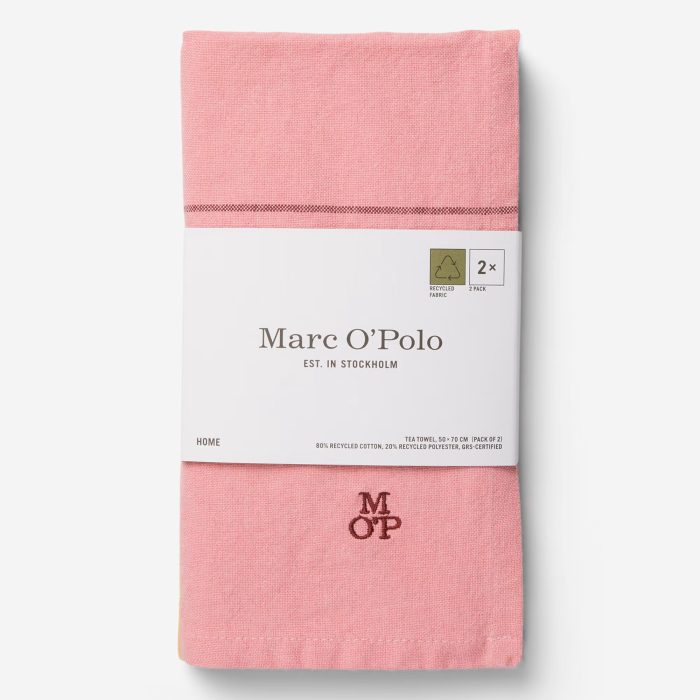 Marc O'Polo Theedoek Haley Multi Pink (set a 2 stuks)