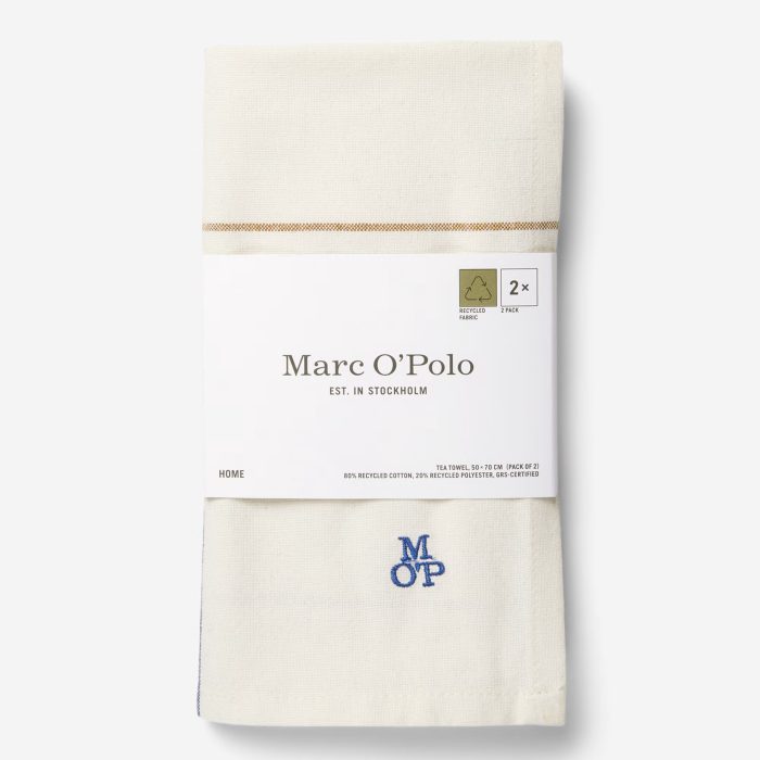 Marc O'Polo Theedoek Haley Multi Sand (set a 2 stuks)